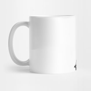 cute toddler boy is swinging under the moon Mug